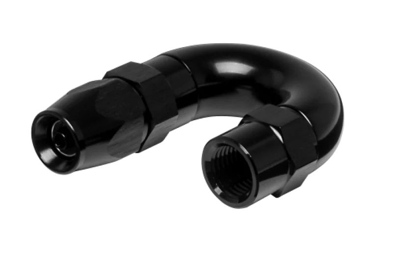 Vibrant Performance 28803 180-Degree -3AN PTFE Hose End Fitting, Female, Black Anodized Aluminum