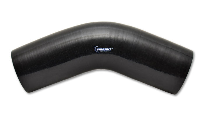 Vibrant Performance 2917 45-Degree Silicone Tubing Elbow, 5-Inch ID x 4-Inch Legs, Black