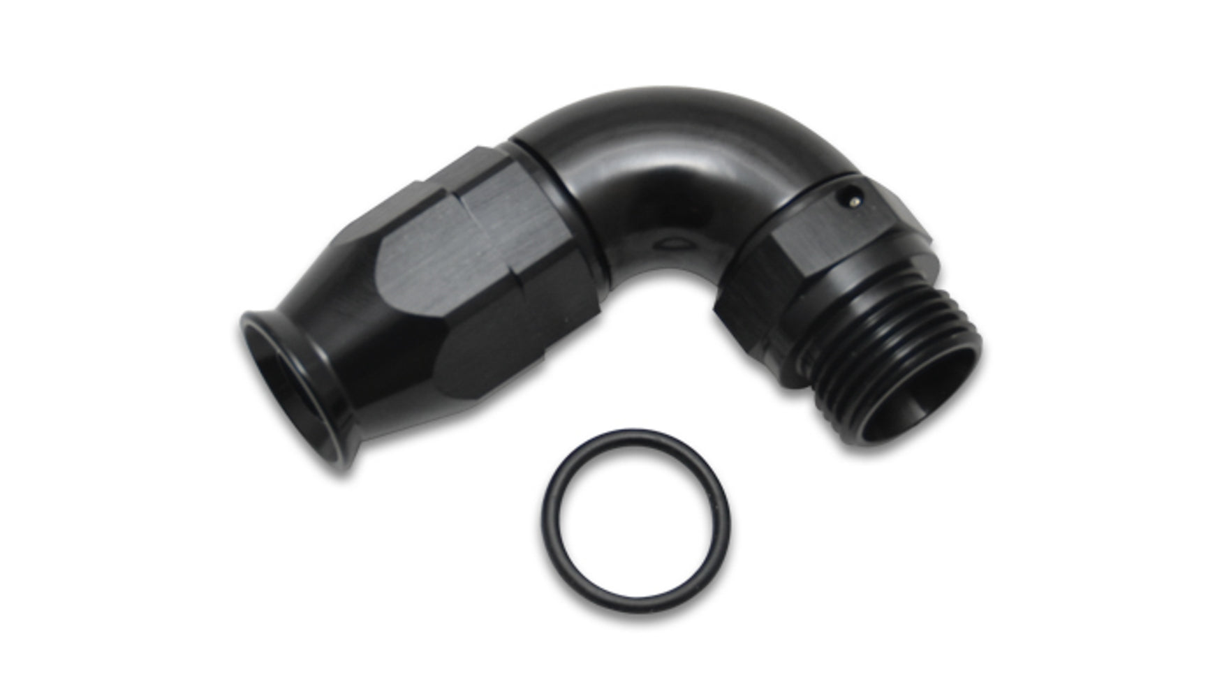 Vibrant Performance 29902 90-Degree High-Flow Swivel Hose End Fitting, -6 AN PTFE to -6 AN Male O-Ring