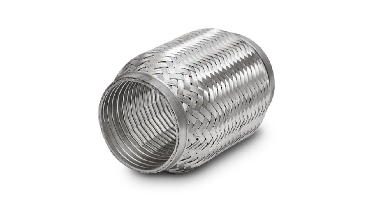 Vibrant Performance TurboFlex Exhaust Flex Pipe 60304, 1.5-Inch Inlet and Outlet, Weld-On Stainless Steel