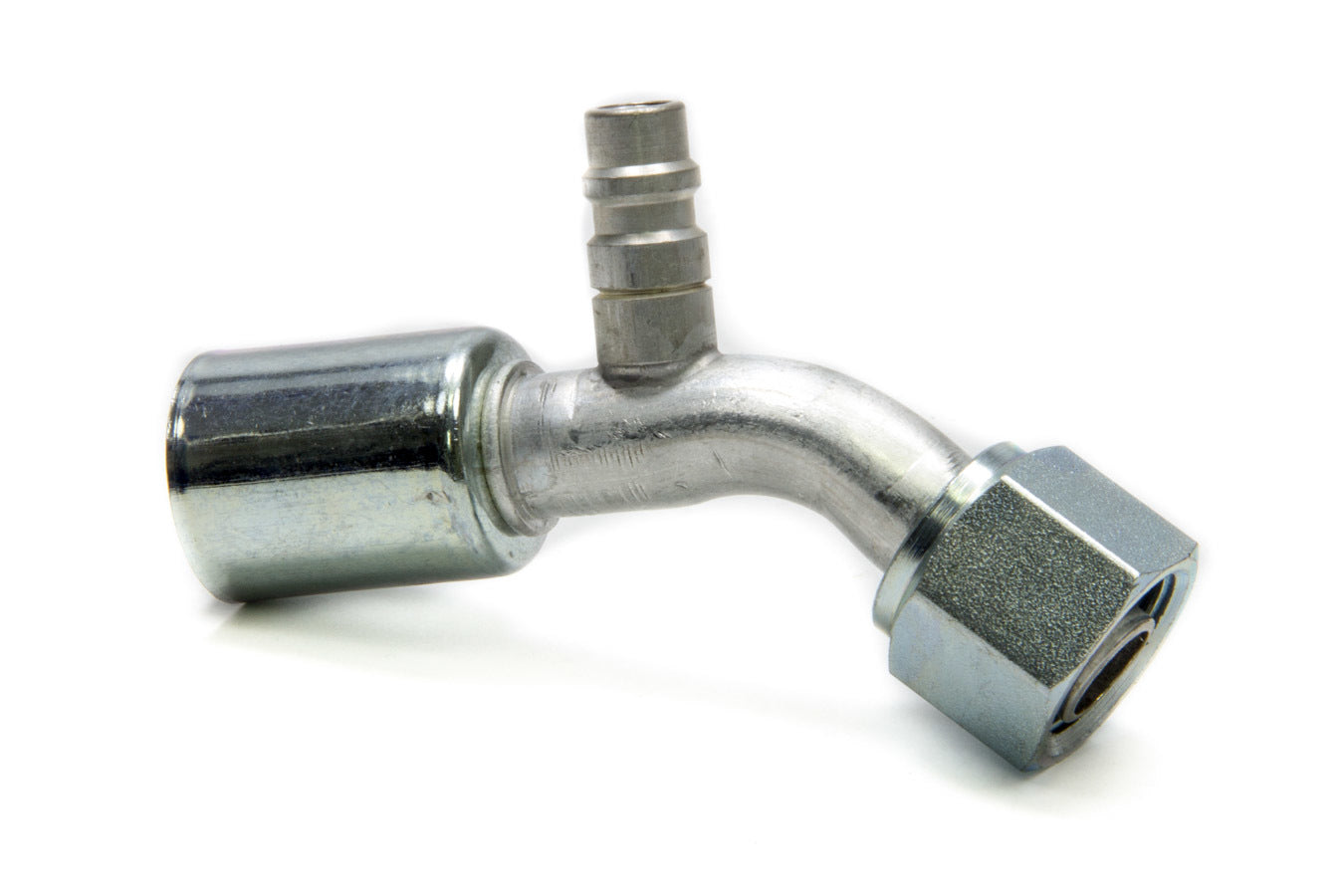 Vintage Air 35523-VUG #10 45-Degree AC Refrigerant Hose End Fitting with Charge Port