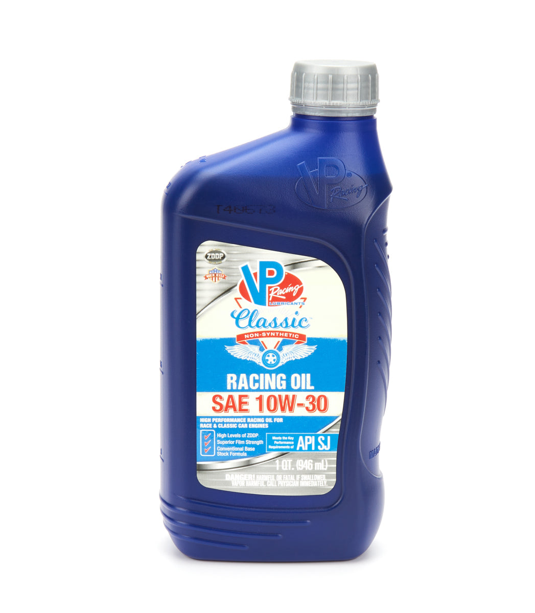 VP Racing Classic Racing SAE 10W-30 Conventional Motor Oil, Part Number 2678, 1 Quart Bottle
