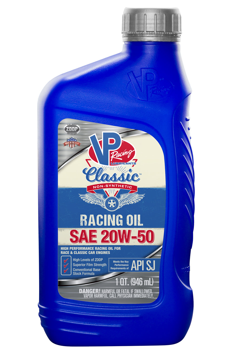 VP Racing Classic Racing SAE 20W-50 Conventional Motor Oil, 1 Quart, Part Number 2691