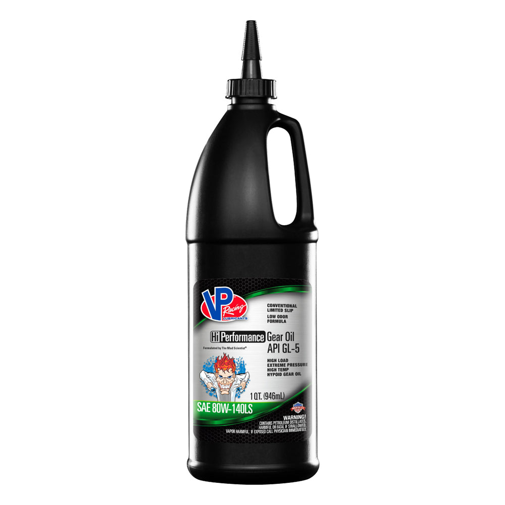 VP Racing 2705 GL-5 Hi-Performance 80W-140 Limited Slip Gear Oil, 1 Quart