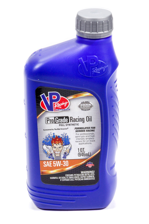 VP Racing Pro Grade Racing 5W-30 High-Zinc Synthetic Motor Oil, Part Number 2725, 1 Quart