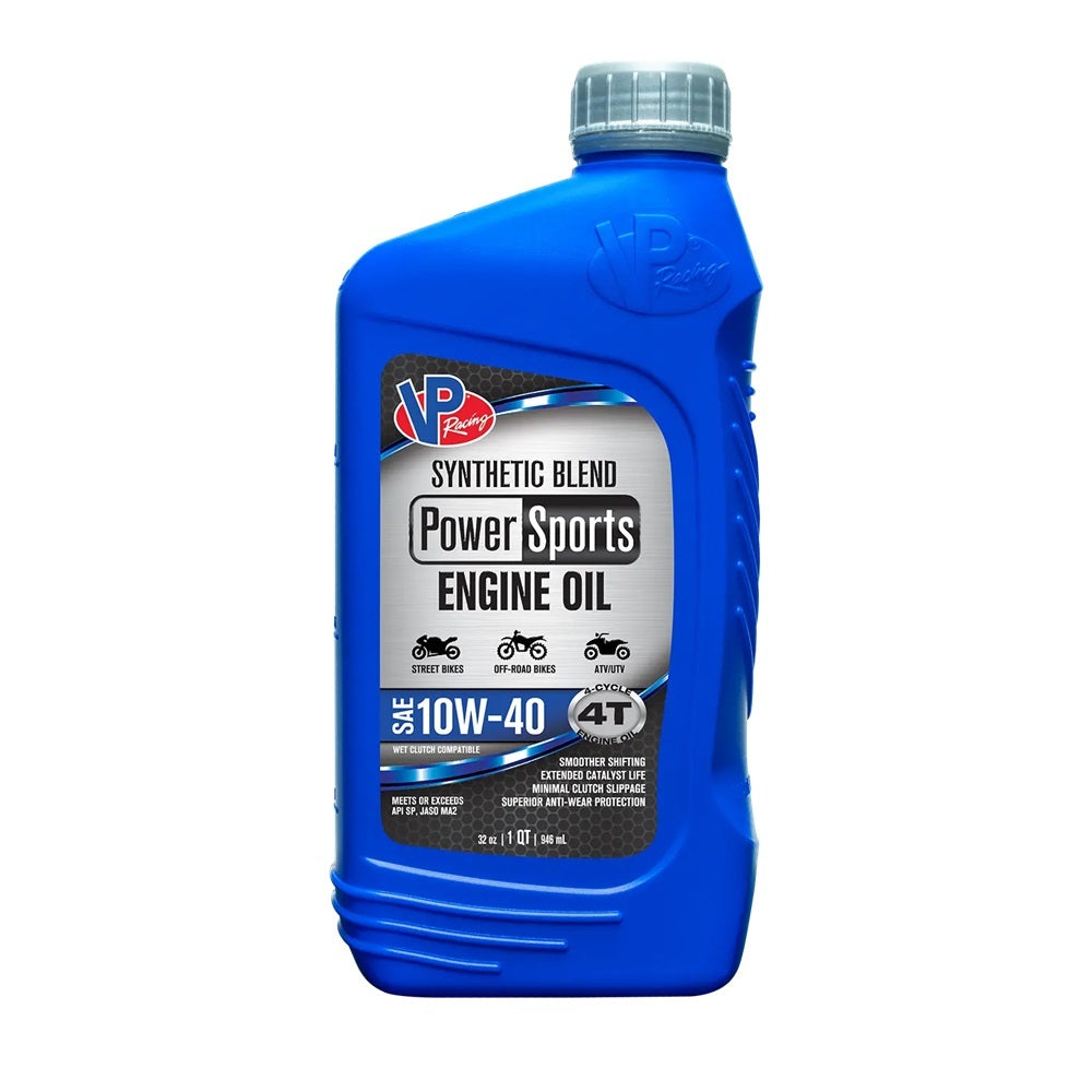 VP Racing 2935 SAE 10W-40 Powersport 4T Semi-Synthetic Motor Oil, 1 Quart