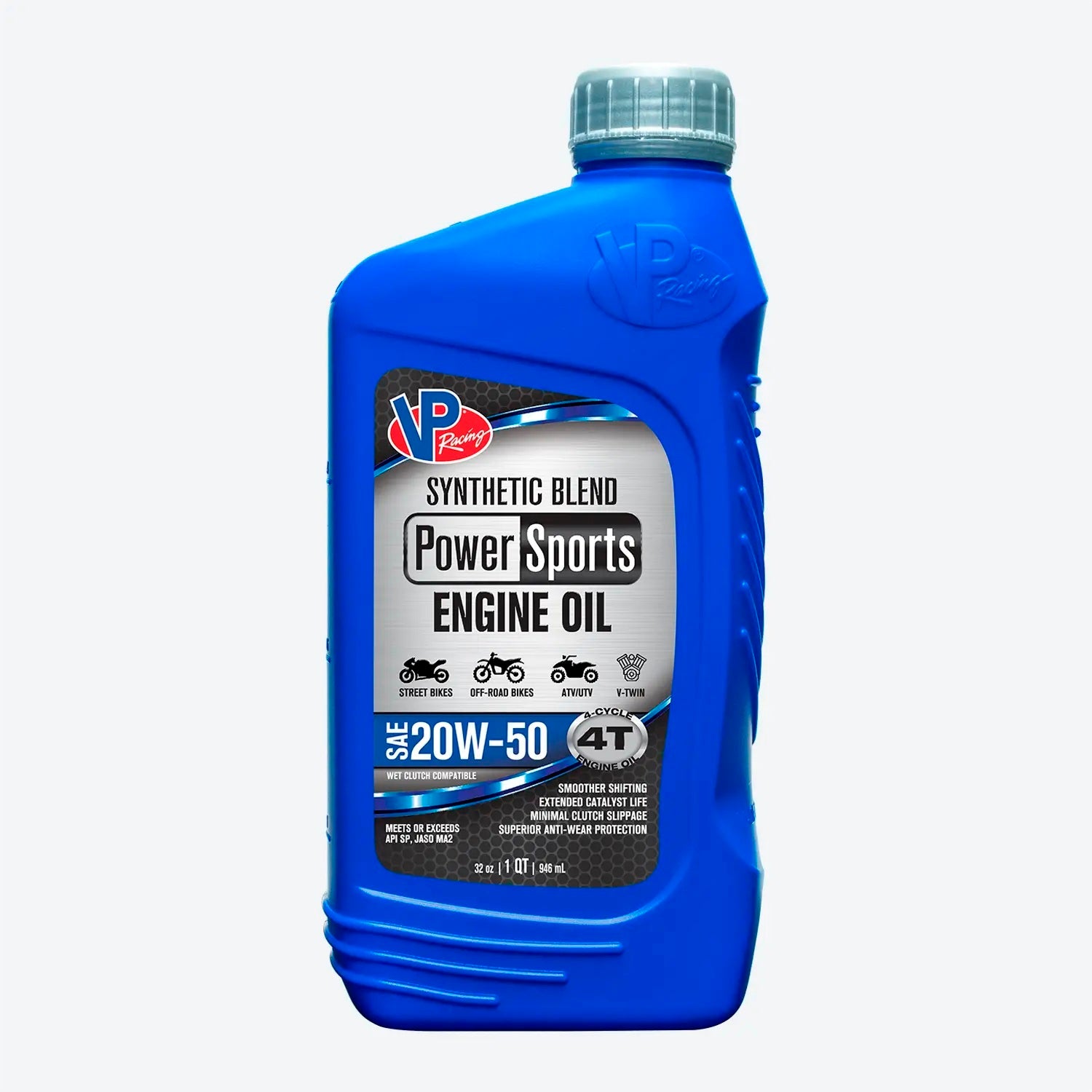VP Racing 2936 4T 20W-50 Powersport Semi-Synthetic Motor Oil, 1 Quart