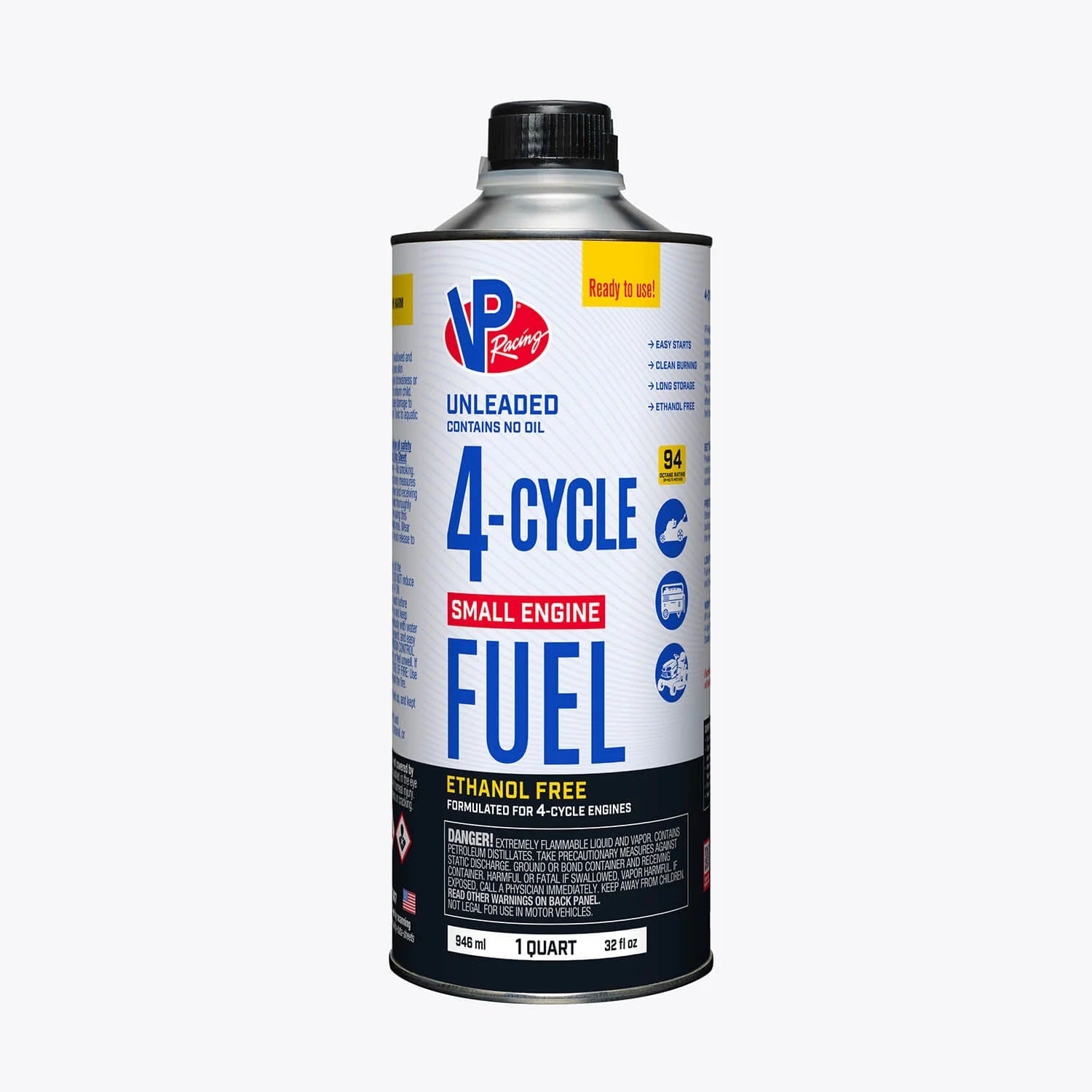 VP Racing 6205 4-Cycle Ethanol-Free Fuel, 1 Quart Can