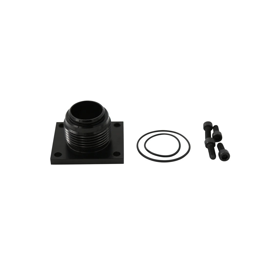 Waterman Racing Comp. WRC-29017 Lil Bertha Fuel Pump Adapter, 20 AN Male O-Ring, Black Anodized Aluminum