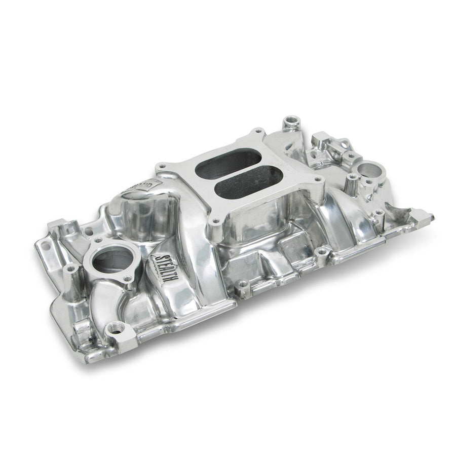 Weiand 8150P Speed Warrior Polished Aluminum Intake Manifold for Small Block Chevy