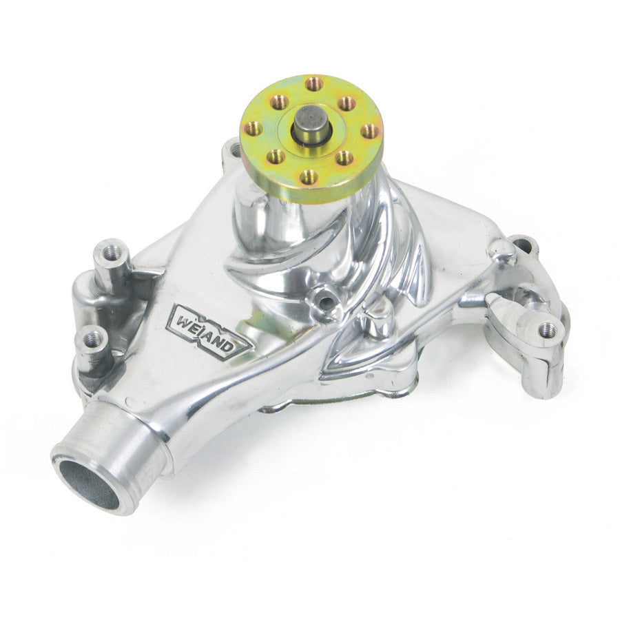Weiand 9240P Action Plus Mechanical Water Pump for Small Block Chevy, Long Design, Polished Aluminum