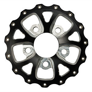 WELD Racing V-Series Rear Wheel Center P613B-84 A, 5 x 4.50-Inch Bolt Pattern, Black Anodized/Machined Aluminum