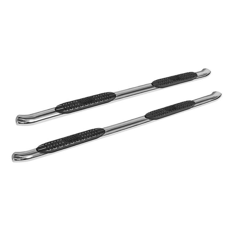 Westin Pro Traxx 4-Inch Oval Curved Step Bars with Mounting Kit, Part Number 21-24130, for 2019-2021 GM Full-Size Crew Cab Trucks