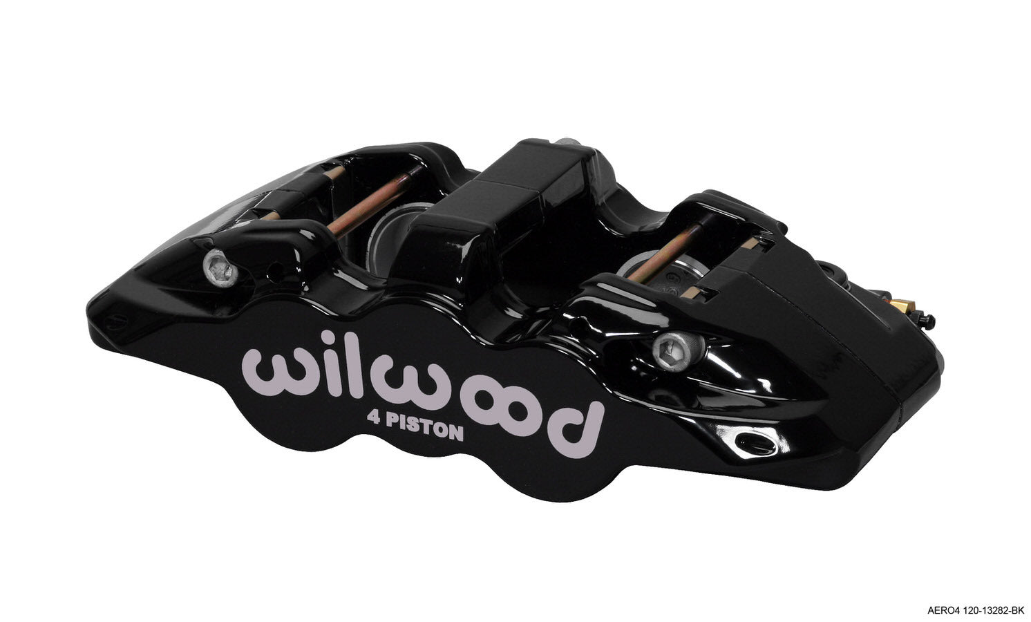 Wilwood Aero4 4-Piston Left-Hand Caliper for 1.25-Inch Rotor, Black - 120-13282-BK