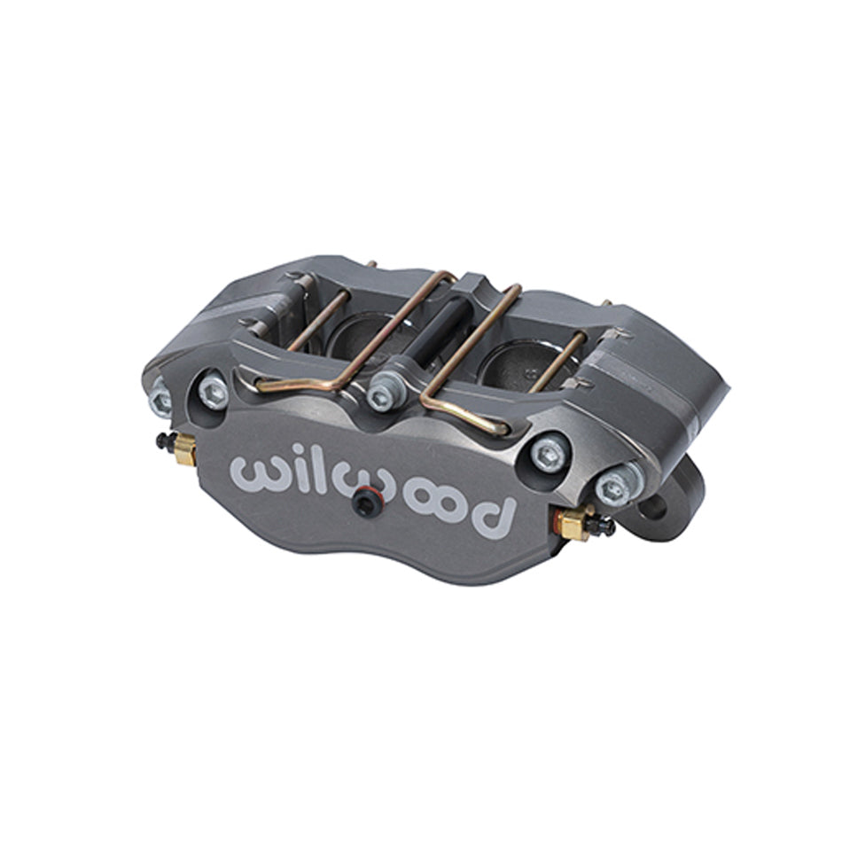 Wilwood Dynapro Billet 4-Piston Brake Caliper, Side Inlet, Gray Anodized, Part 120-9695-SI