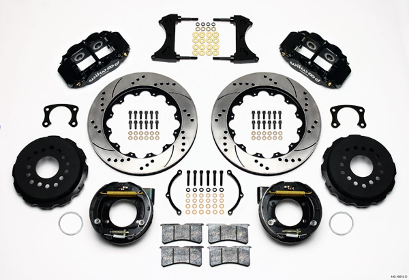 Wilwood 140-10012-D Superlite 4R Rear Brake Kit with Parking Brake for Ford 9-Inch