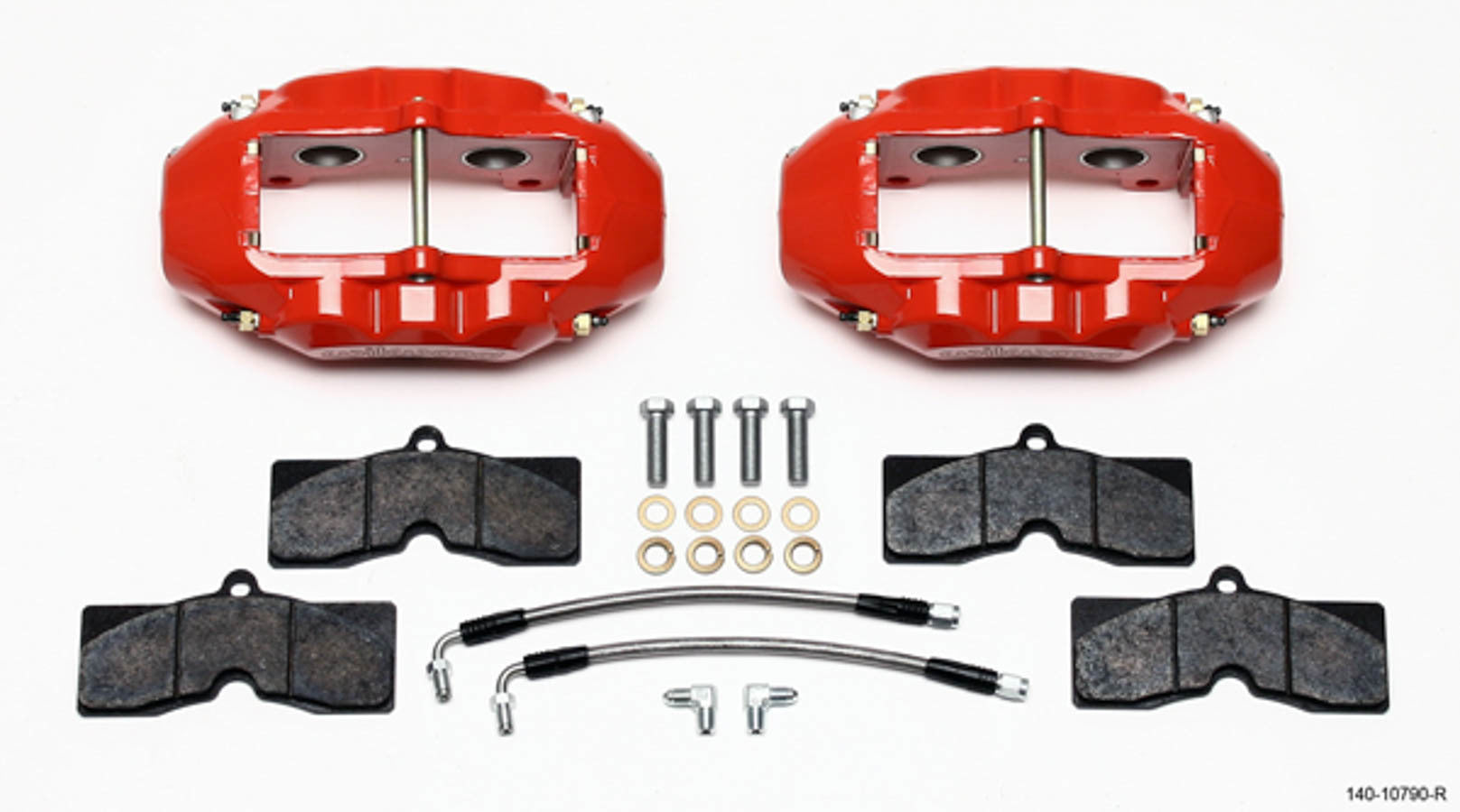 Wilwood 140-10790-R D8-4 Rear Brake Kit for 1965-1982 Chevy Corvette, Red