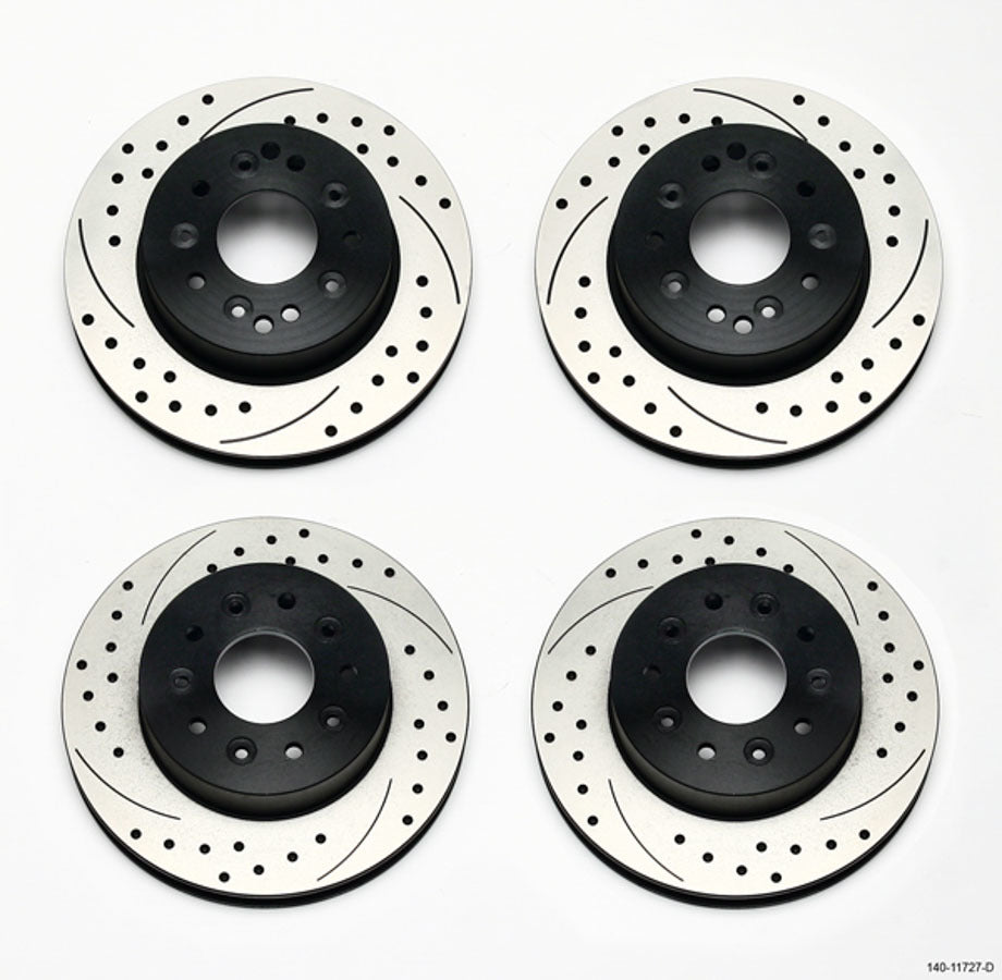 Wilwood 140-11727-D ProMatrix Front and Rear Brake Rotor Kit for 1965-1982 Chevy Corvette