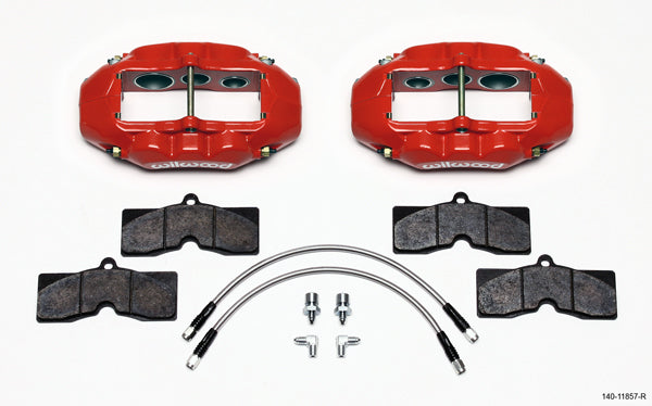 Wilwood 140-11857-R D8-6 Front 6-Piston Caliper Kit with Pads for 1965-1982 Chevrolet Corvette