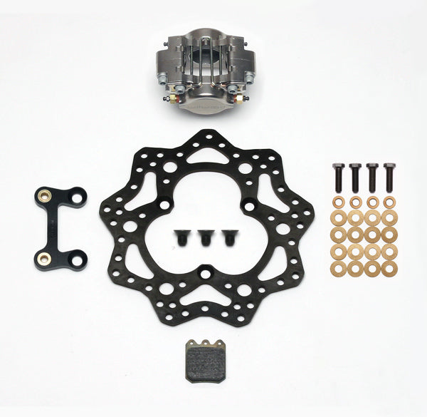 Wilwood 140-12957 Dynalite Sprint Car Left Front Brake Kit with Drilled Scalloped Steel Rotor