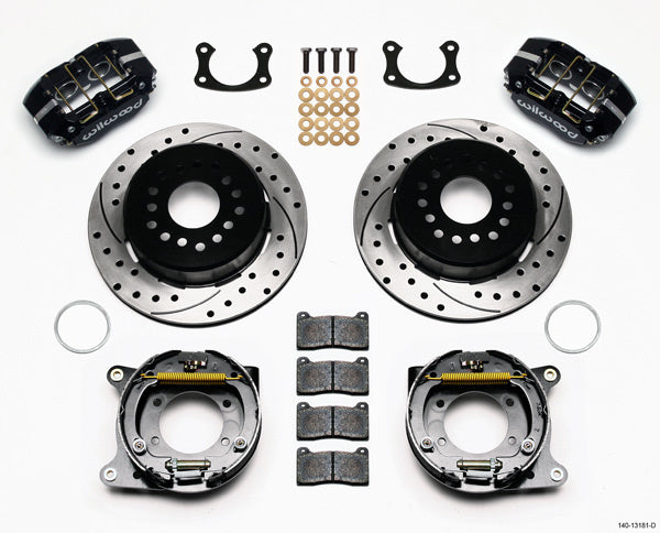 Wilwood 140-13181-D Dynapro Rear Brake Kit for New Big Ford, Drilled and Slotted Rotor