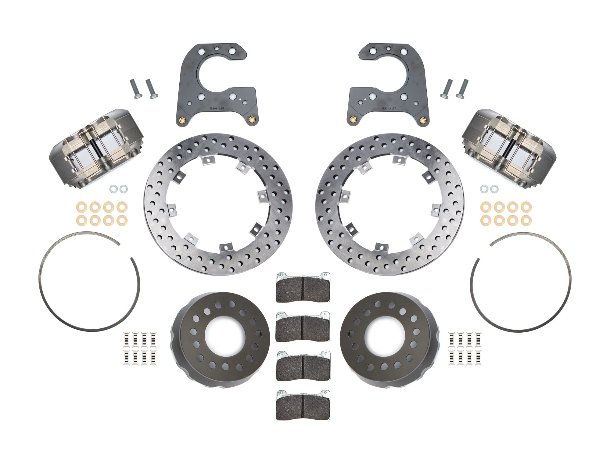 Wilwood 140-14134-D Dynapro SA Rear Brake Kit for Big Ford, 4-Piston Drilled Rotor