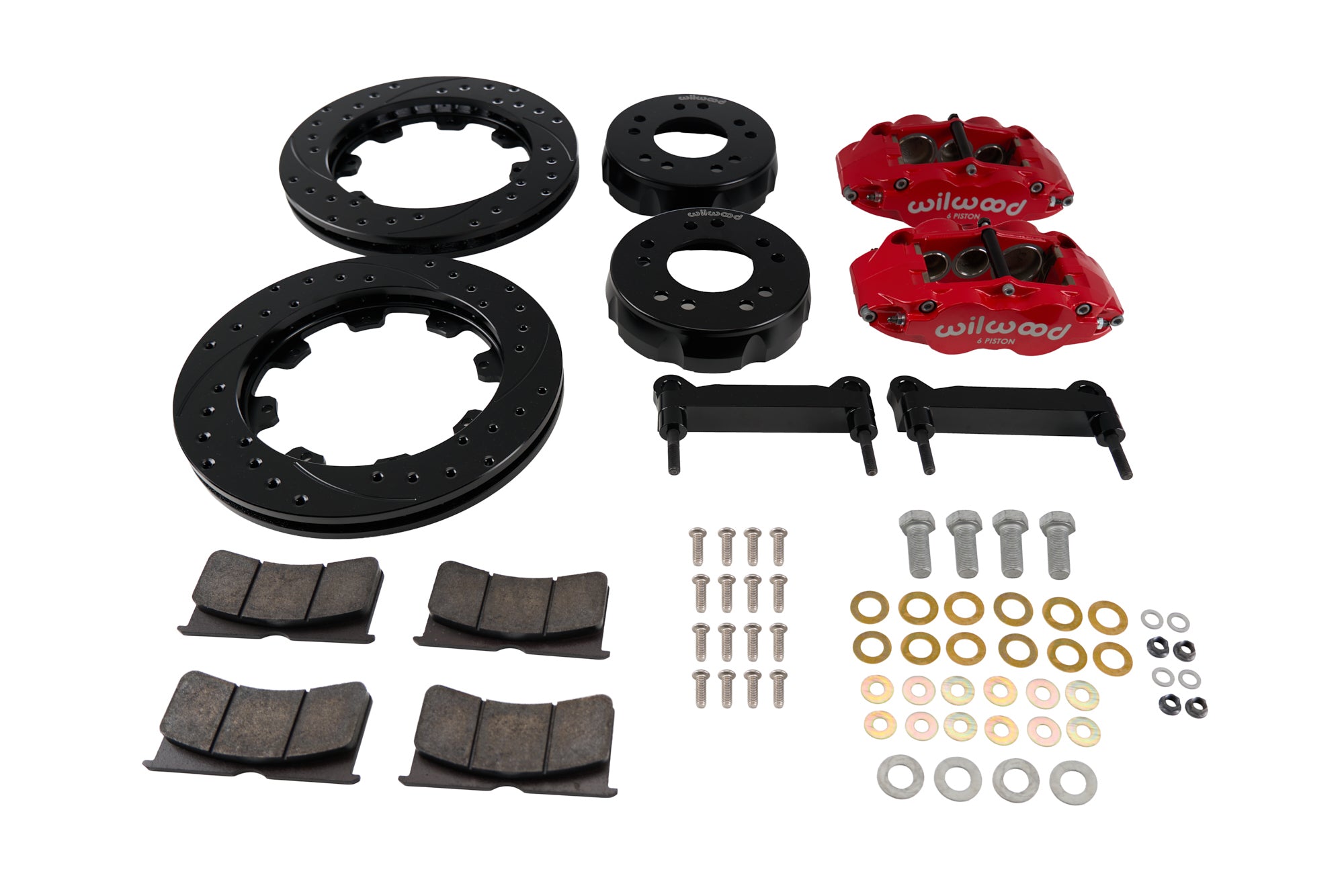 Wilwood 140-15302-DR Front Disc Brake Kit for GM C10 Pro Spindle, 6-Piston Caliper