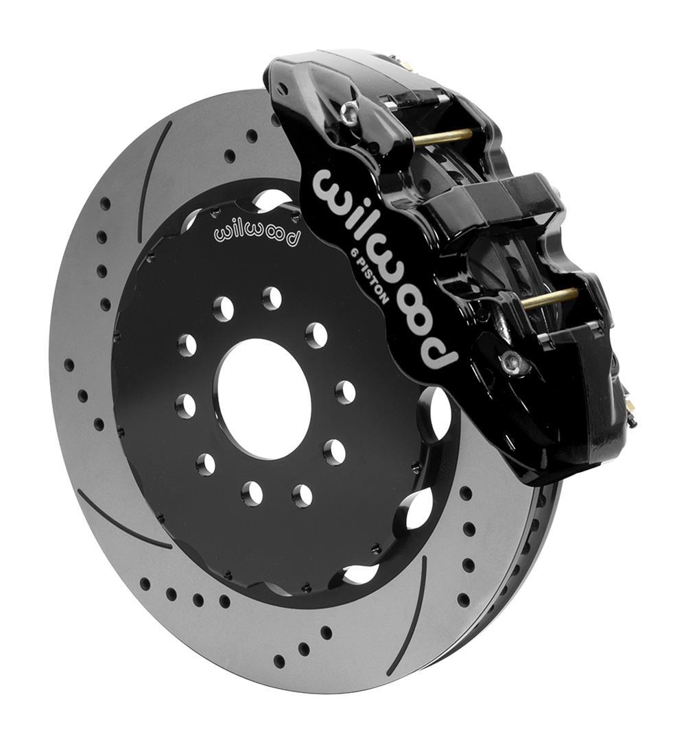 Wilwood 140-15705-D AERO6 Front Big Brake Kit with Black 6-Piston Calipers for 1997-2013 Chevy Corvette