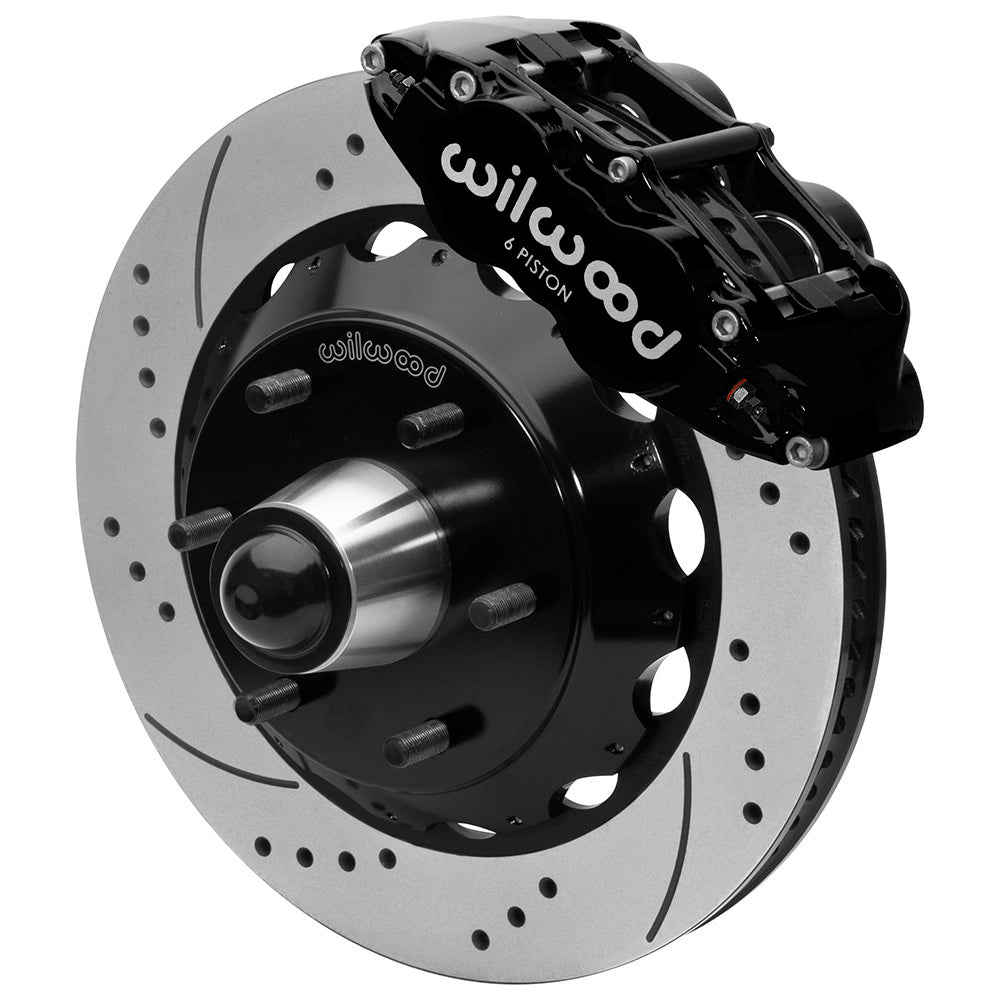 Wilwood 140-16458-D Front Forged Narrow Superlite 6R 6-Piston Big Brake Kit for GM C10 6-Lug, 14-Inch Drilled and Slotted Rotors