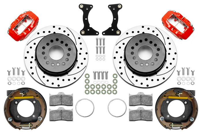Wilwood 140-17121-DR Forged Dynalite Rear Brake Kit for 1978-1988 GM G-Body, Red