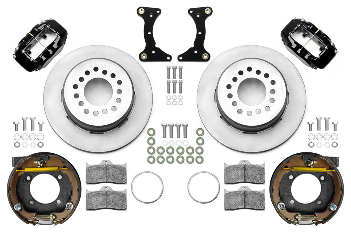 Wilwood 140-17121 Rear Brake Kit with Black Forged Dynalite Calipers for 1978-88 GM G-Body