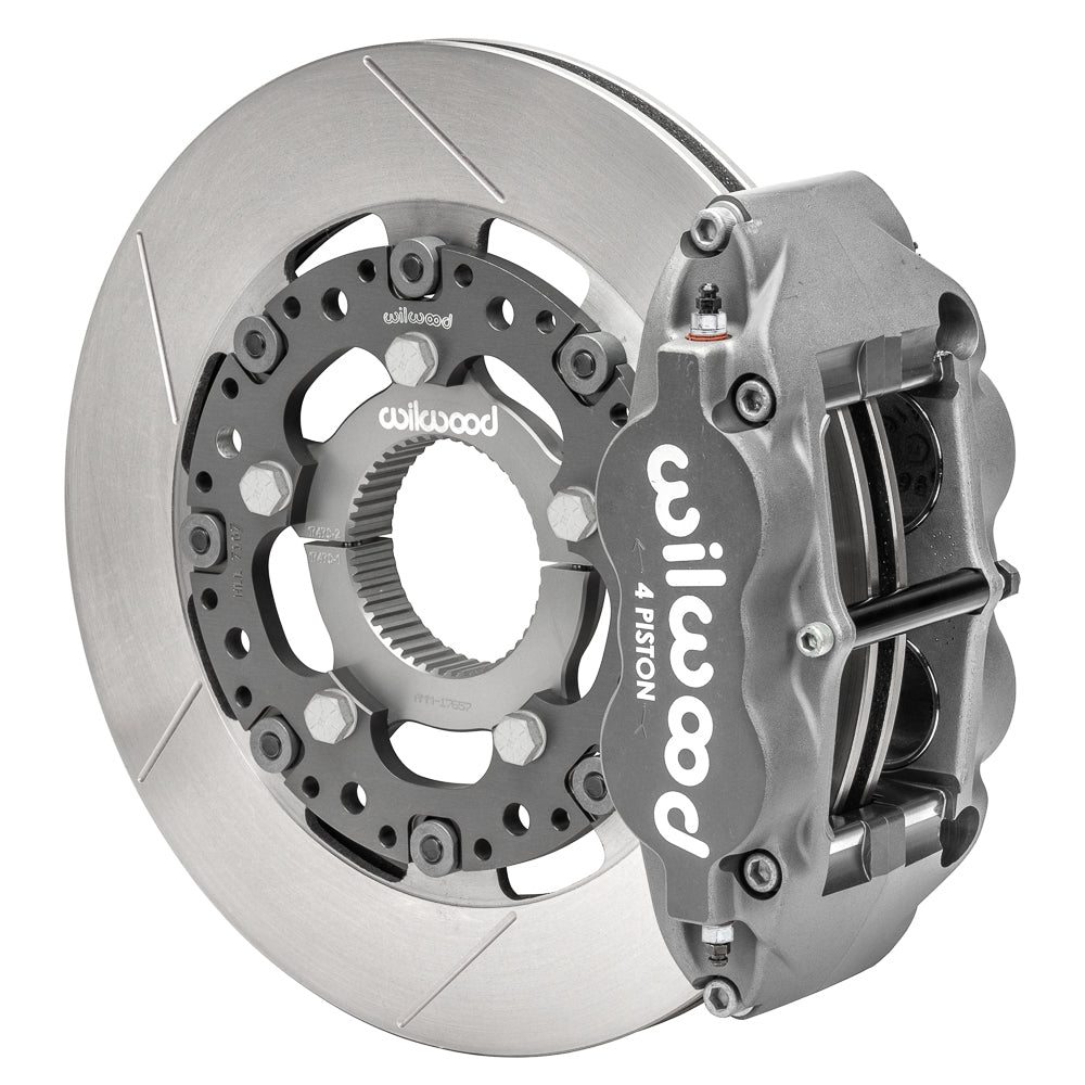 Wilwood 140-17141 Forged Superlite Rear Brake Kit with 4-Piston Caliper and Slotted Rotor