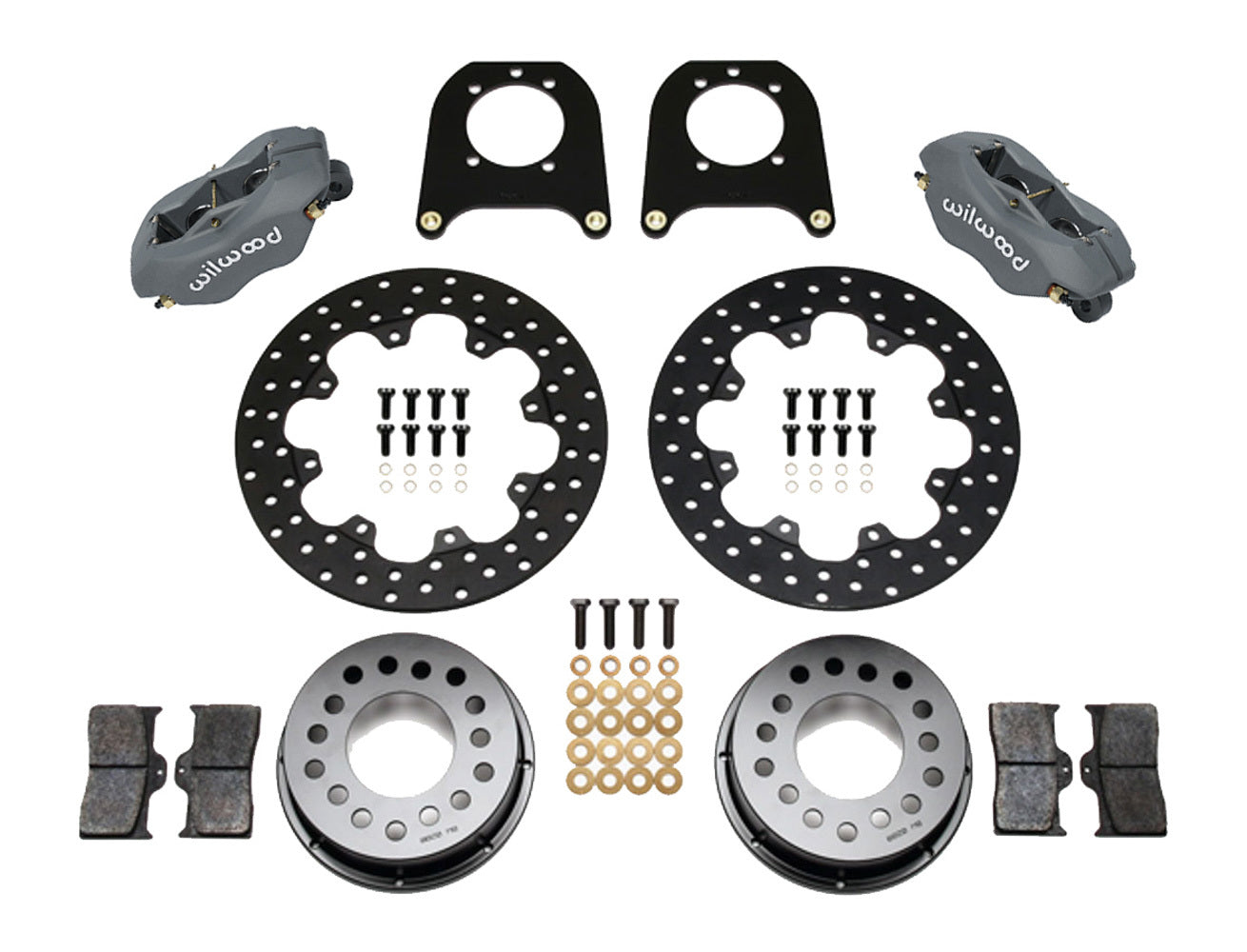 Wilwood 140-4545-BD Dynalite Rear Brake Kit for GM 12-Bolt with C-Clip Eliminator