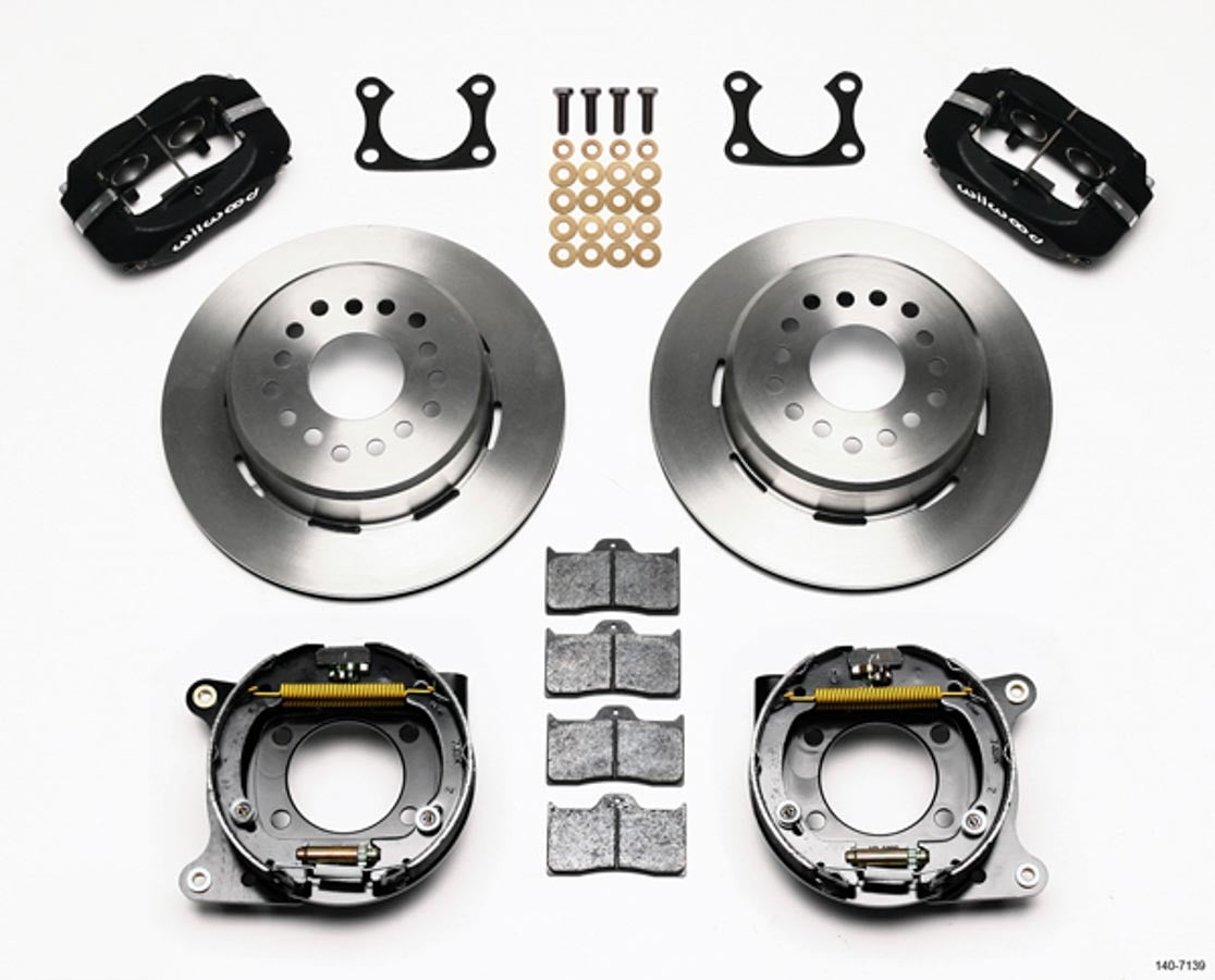 Wilwood Dynalite Rear Brake Kit 140-7139 for Big Ford, 4-Piston Caliper with 12-Inch Plain Iron Rotor