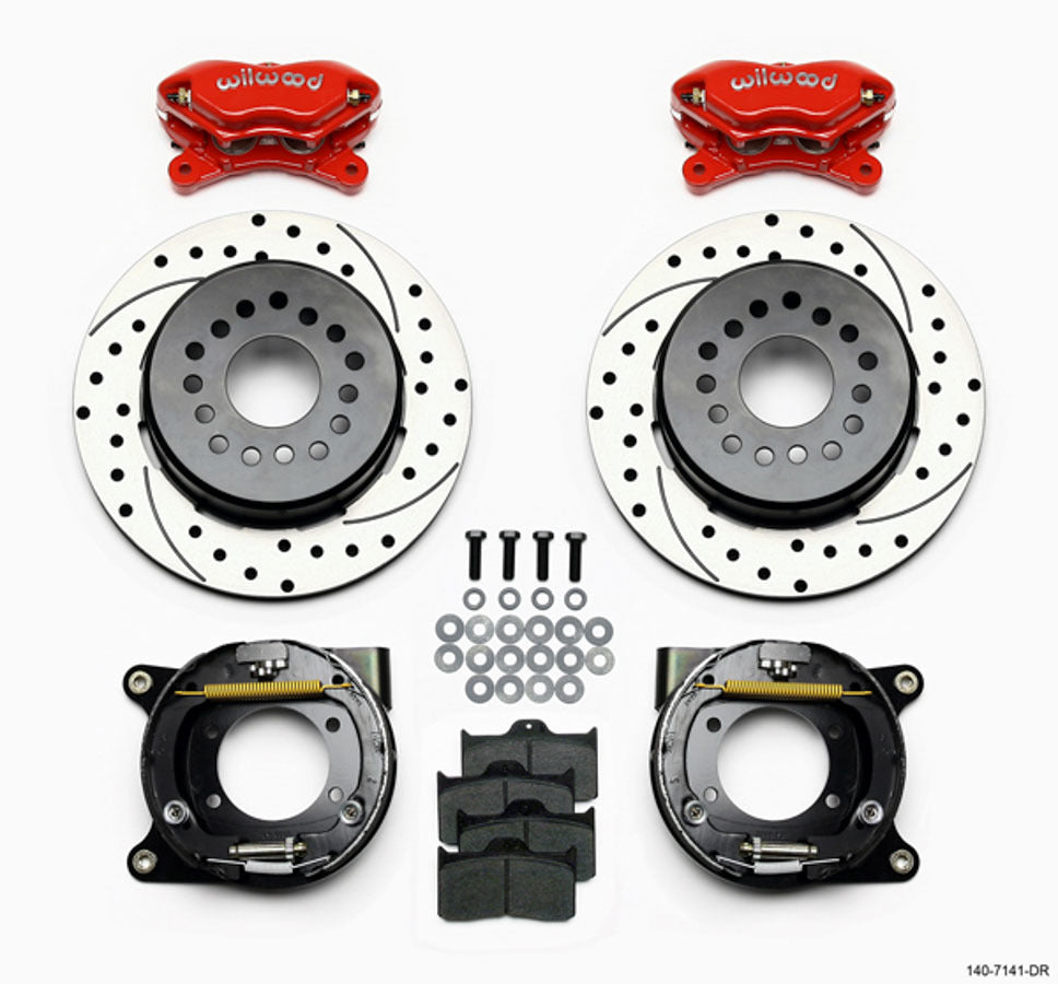 Wilwood 140-7141-DR Dynalite Rear Disc Brake Kit with Parking Brake for Chevy GM 12-Bolt