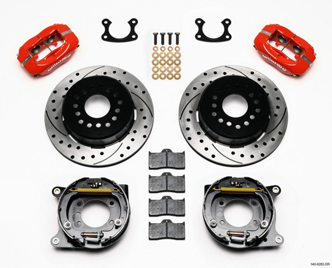 Wilwood 140-9282-DR Dynalite Rear Brake Kit with Parking Brake for Small Ford