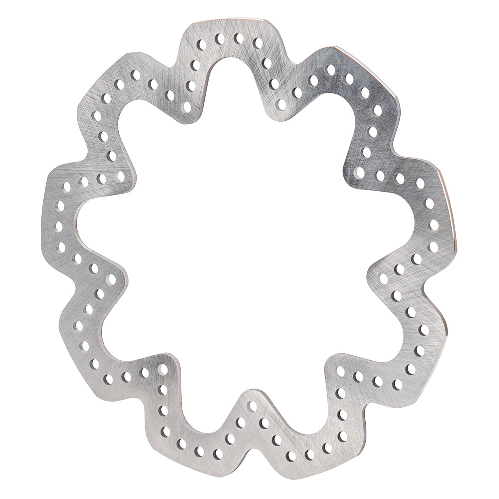 Wilwood 160-10717 Super Alloy Drilled and Scalloped Brake Rotor, 10.5-Inch Diameter