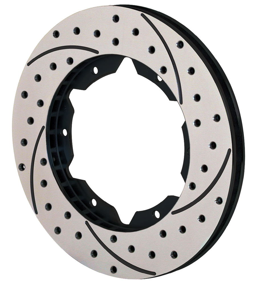 Wilwood SRP Brake Rotor 160-7098-BK, Driver Side, Drilled and Slotted