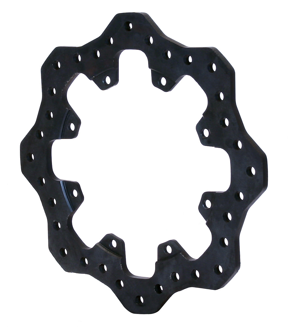 Wilwood 160-9773 Drilled and Scalloped Brake Rotor, 12.19-Inch OD, Black Oxide Steel