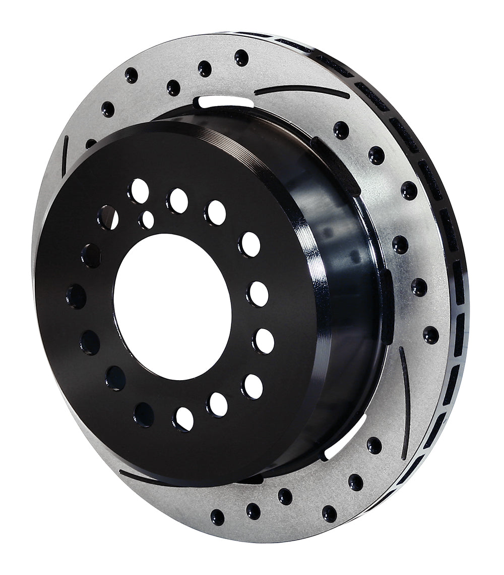Wilwood SRP Rear Passenger-Side Drilled and Slotted Brake Rotor, Part Number 160-9812-BK