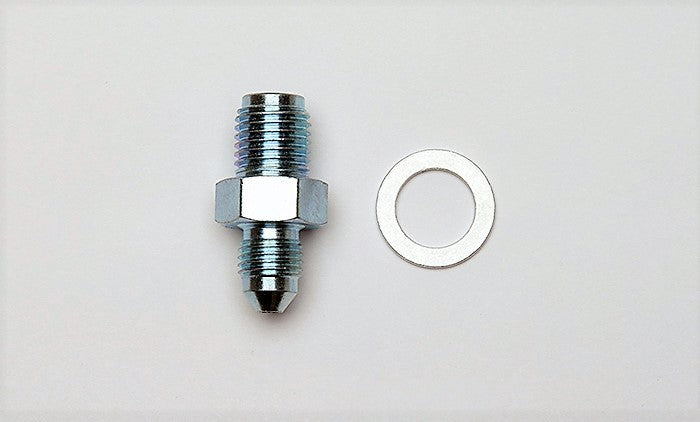Wilwood 220-14204 Adapter Fitting, -3 AN Male to 7/16-20 Inch Male with Crush Washer