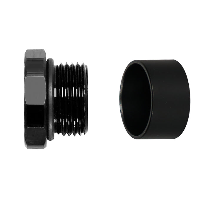 Wilwood 220-14909 Master Cylinder Inlet Fitting, 11/16-20 Male to 1/8 NPT Female, Black Anodized Aluminum