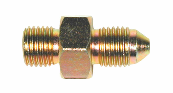 Wilwood 220-3406 Straight Adapter Fitting, 3 AN Male to 3/8-24 in Male
