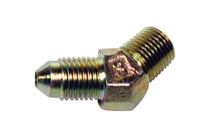 Wilwood 220-6412 45-Degree Adapter Fitting, -3 AN Male to 1/8 in. NPT Male