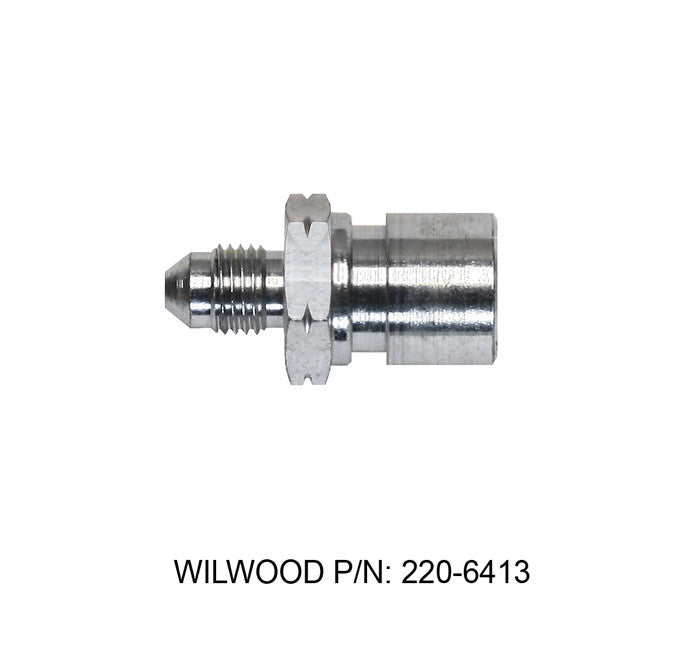 Wilwood 220-6413 Straight Adapter Fitting, M10 x 1.00 Inverted Flare Female to -3 AN Male