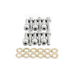 Wilwood 230-4572 Stainless 12-Point Brake Rotor Bolt Kit, 1/4-20 x 1 Inch, Set of 12