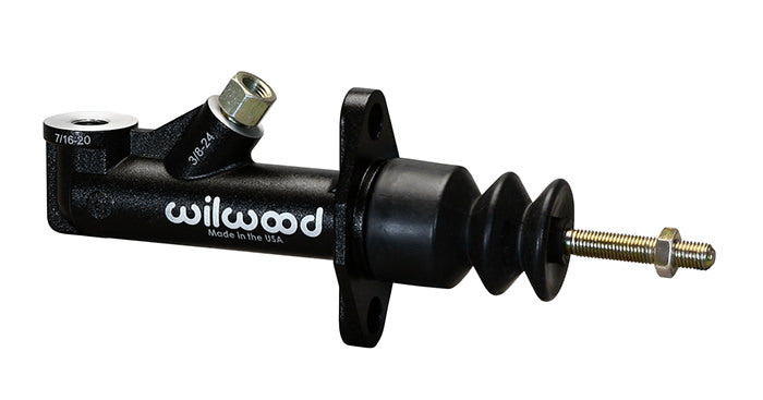Wilwood 260-15090 GS Compact Master Cylinder, 0.700-Inch Bore, Remote Reservoir, Black