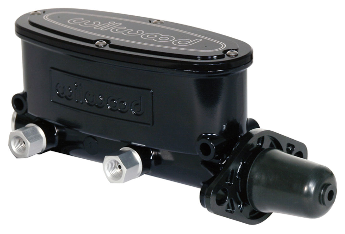 Wilwood 260-8555-BK Tandem Master Cylinder, 1-Inch Bore, Integral Reservoir, Black Aluminum