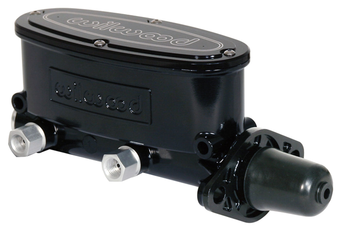 Wilwood 260-8556-BK Tandem Master Cylinder with Integral Reservoir, 1.125-Inch Bore, Black Aluminum