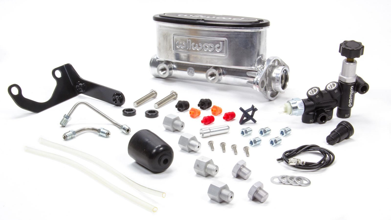 Wilwood 261-13270-P Tandem Master Cylinder Kit with Bracket and Proportioning Valve